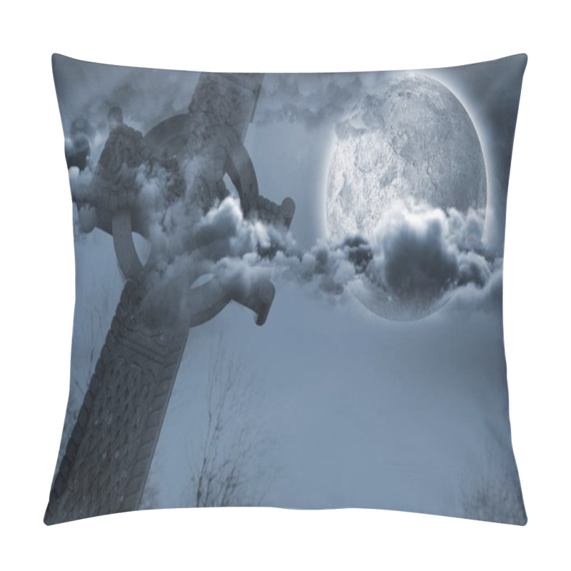 Personality  Celtic Cross And Moon  Pillow Covers