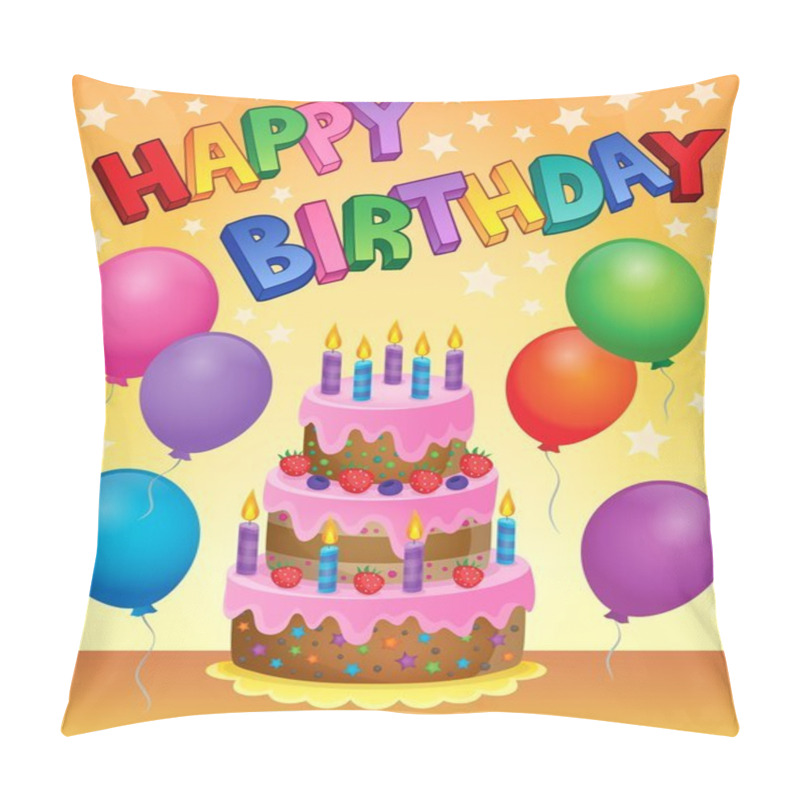 Personality  Birthday Cake Theme Image 9 Pillow Covers