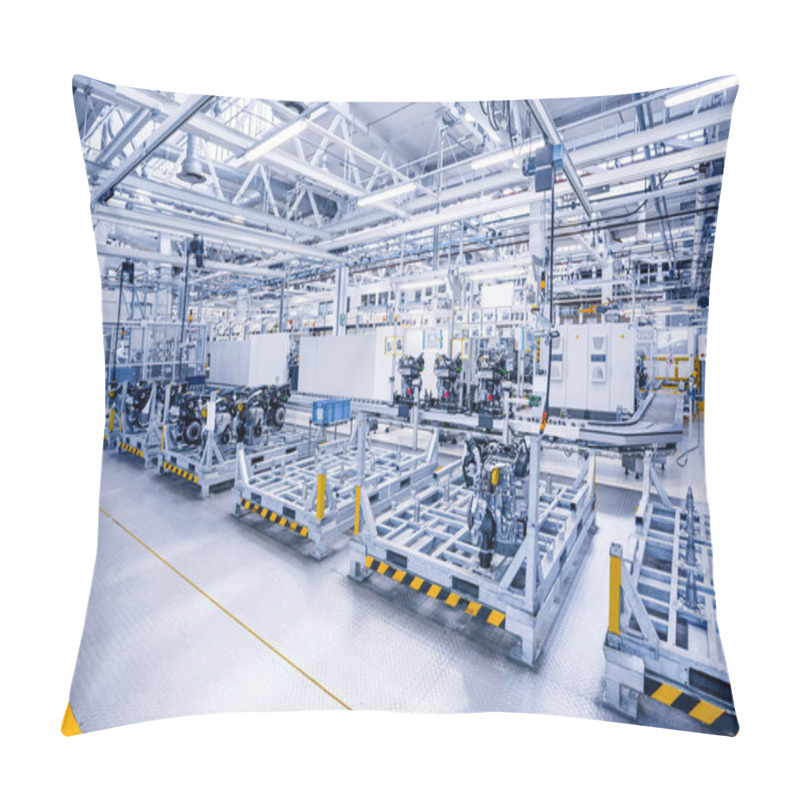 Personality  Car Engines At Conveyor Line Pillow Covers