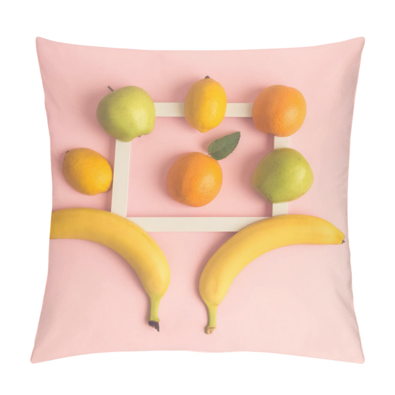 Personality  Minimal Fruit Flat Lay Creative Concept. Pillow Covers