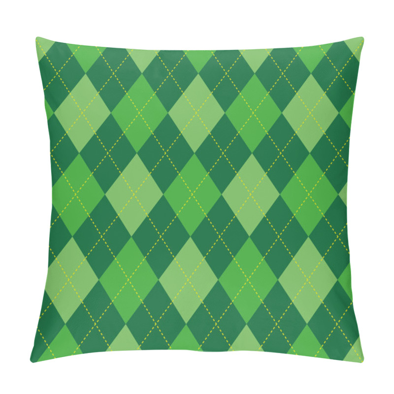 Personality  Argyle Pattern Green Rhombus Seamless Texture Pillow Covers