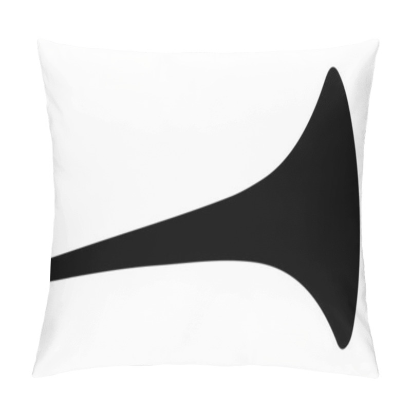 Personality  Trumpet Icon Silhouette Vector On White Background Pillow Covers