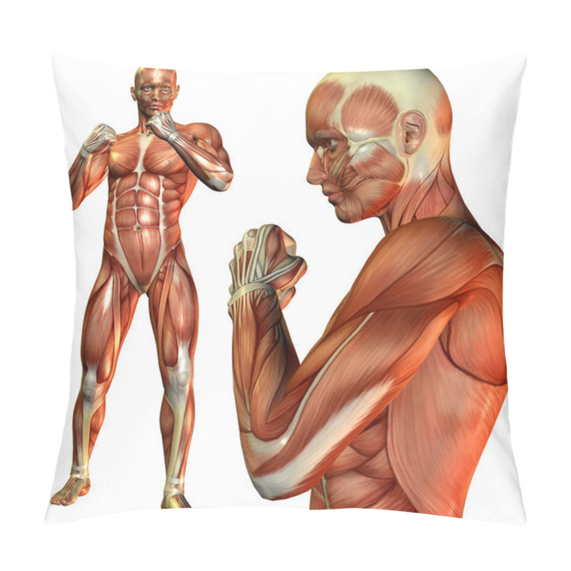 Personality  Muscle Man Pose In Fighter Pillow Covers