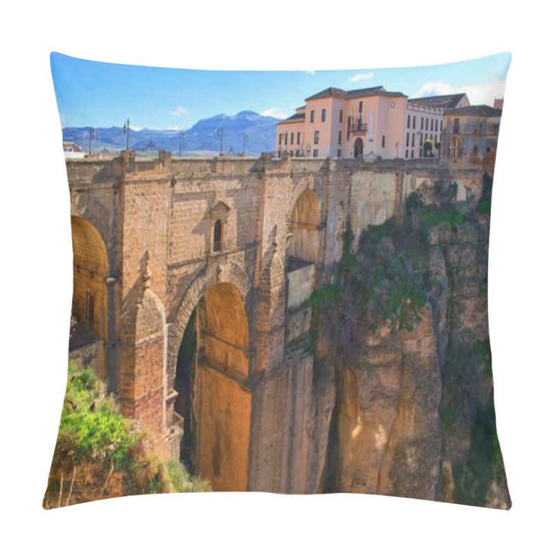 Personality  Ronda, Andalusia, Spain - Famous Historical City With Bridge Puente Nuevo Pillow Covers