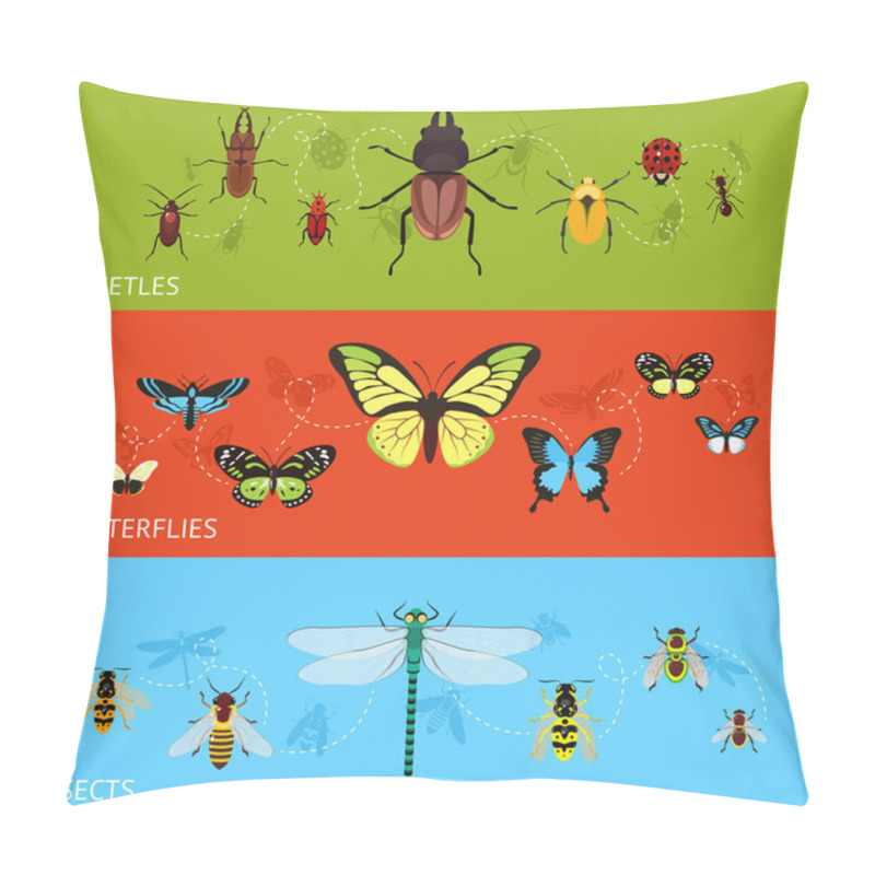 Personality  Insects Banner Set Pillow Covers