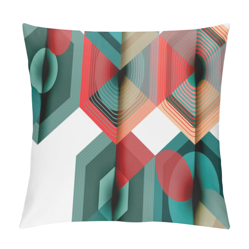 Personality  Hexagons, Diamonds Pattern. Geometric Repeating Hexagon Background Pillow Covers