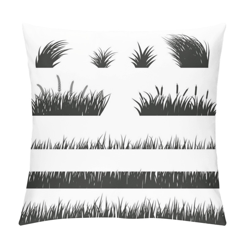 Personality  Grass Seamless Black And White Pillow Covers