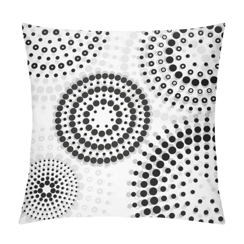 Personality  Abstract Background With Dotted Circles. Dots In Circular Form. Vector Design Backdrop Pillow Covers