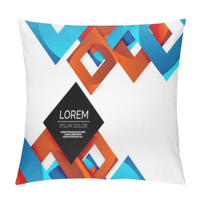 Personality  Squares Geometric Shapes In Light Grey 3d Space Pillow Covers