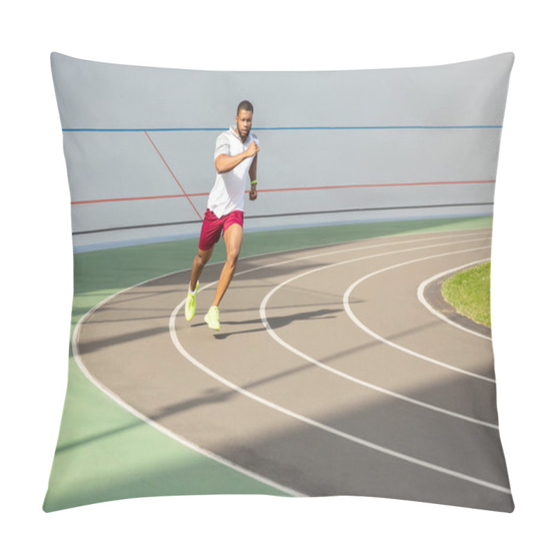 Personality  Bearded Fit Young African American Professional Male Runner Pillow Covers