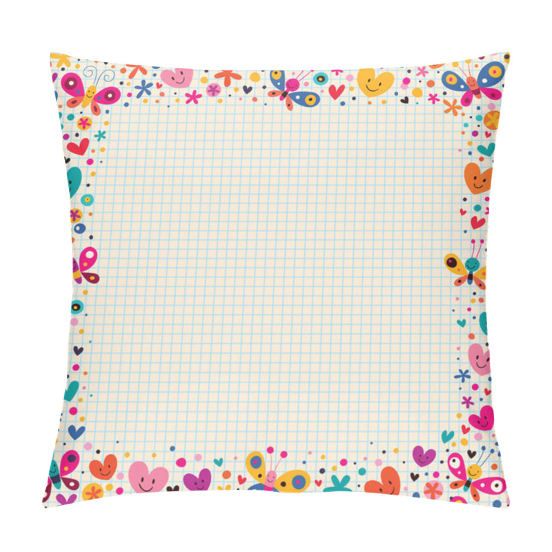 Personality  Butterflies & Hearts Border Pillow Covers