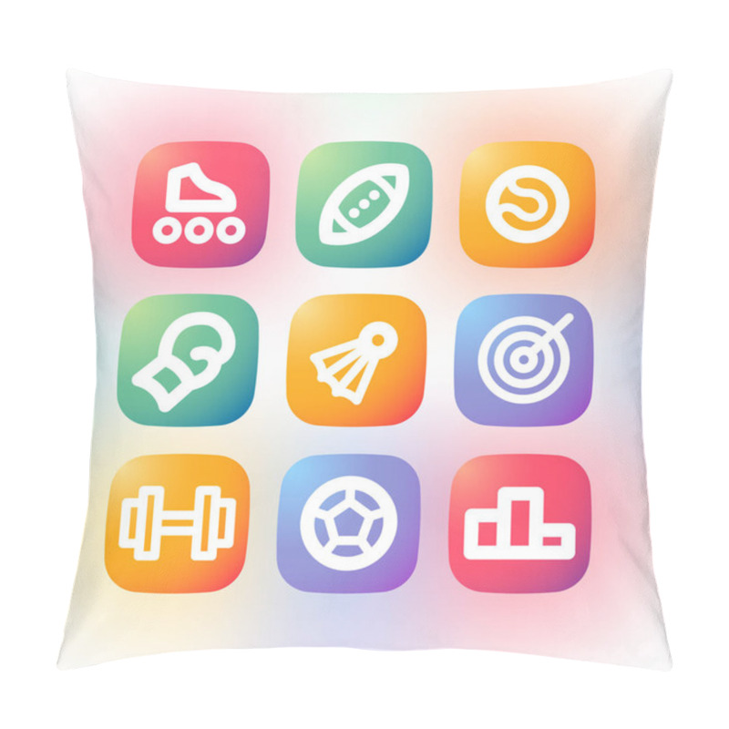 Personality  Sports Icons Set Pillow Covers