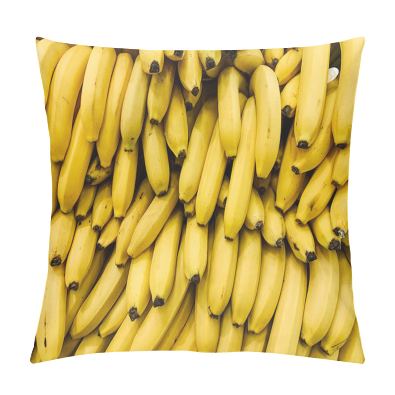 Personality  Lots Of Delicious Ripe Yellow Sweet Bananas For Eating Like A Background Pillow Covers