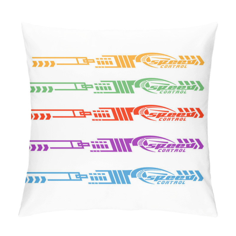 Personality  Car Bike Vehicle Graphics, Vinyls Decals Vector Illustration Pillow Covers