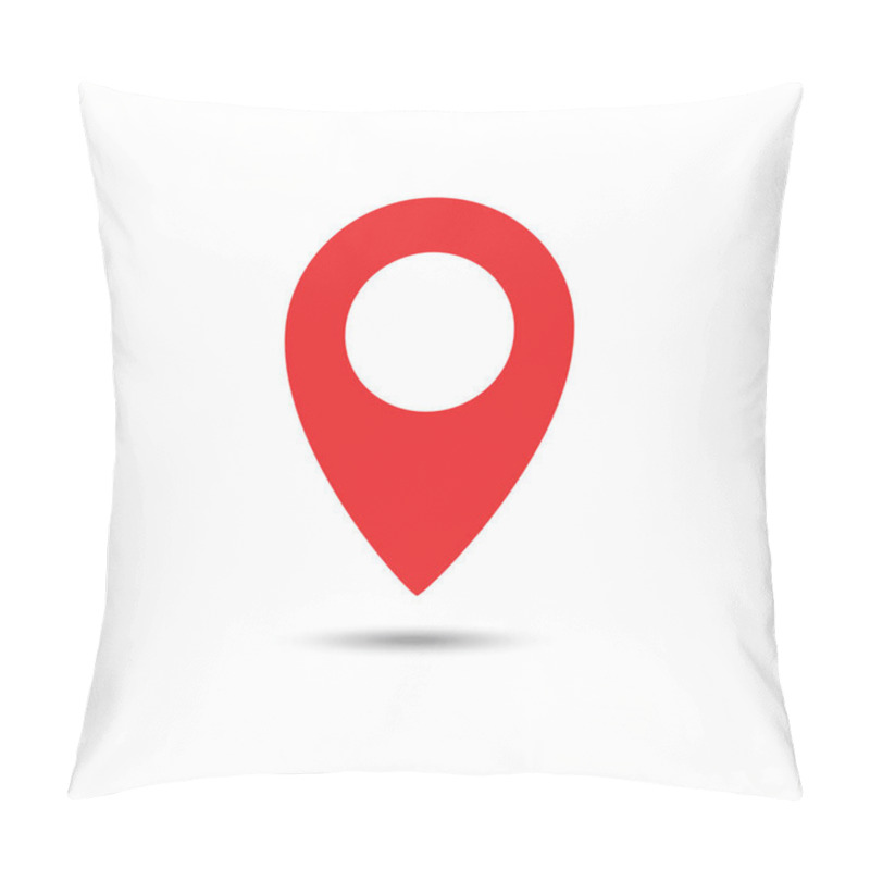 Personality  Red Maps Pin. Location Map Icon. Location Pin. Pin Icon Vector. Pillow Covers