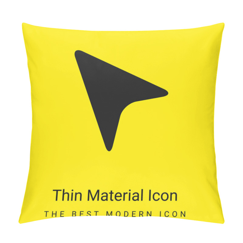 Personality  Black Pointer Minimal Bright Yellow Material Icon Pillow Covers