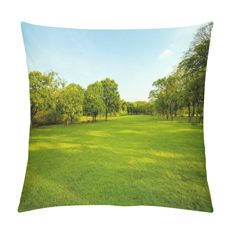 Personality  Green Grass Field  In Urban Public Park  Pillow Covers