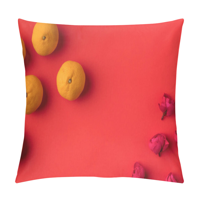 Personality  Tangerines And Flowers Pillow Covers