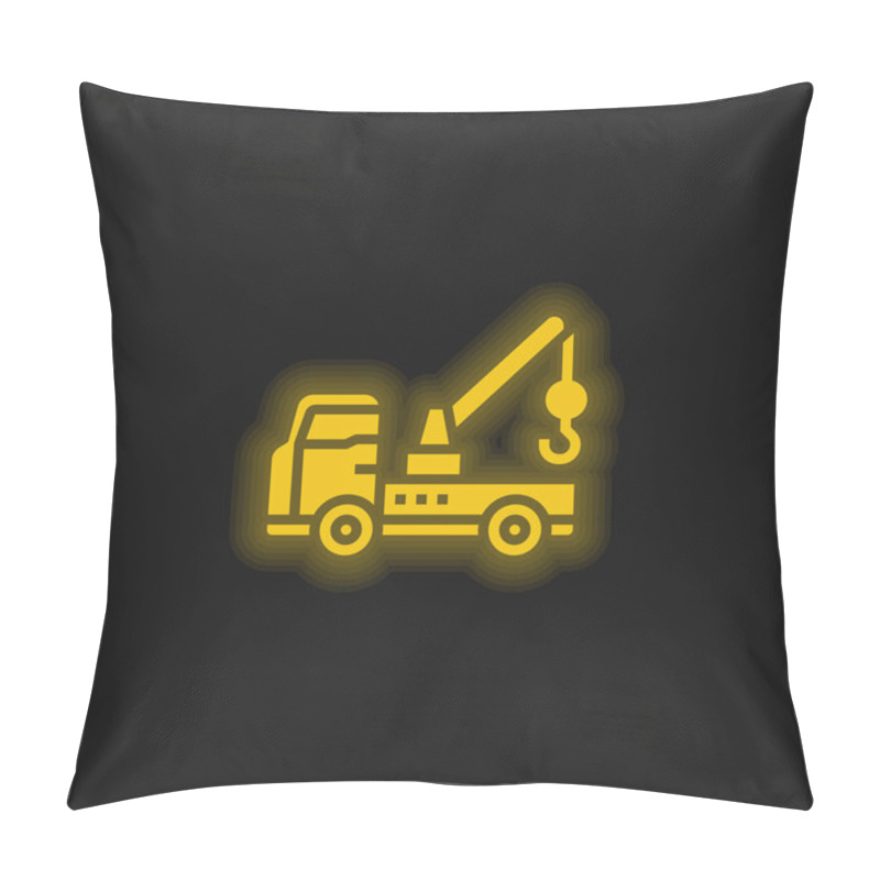 Personality  Breakdown Yellow Glowing Neon Icon Pillow Covers