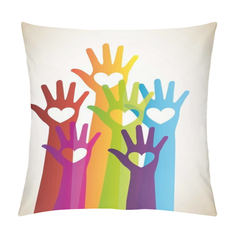 Personality  Hands With Hearts Pillow Covers