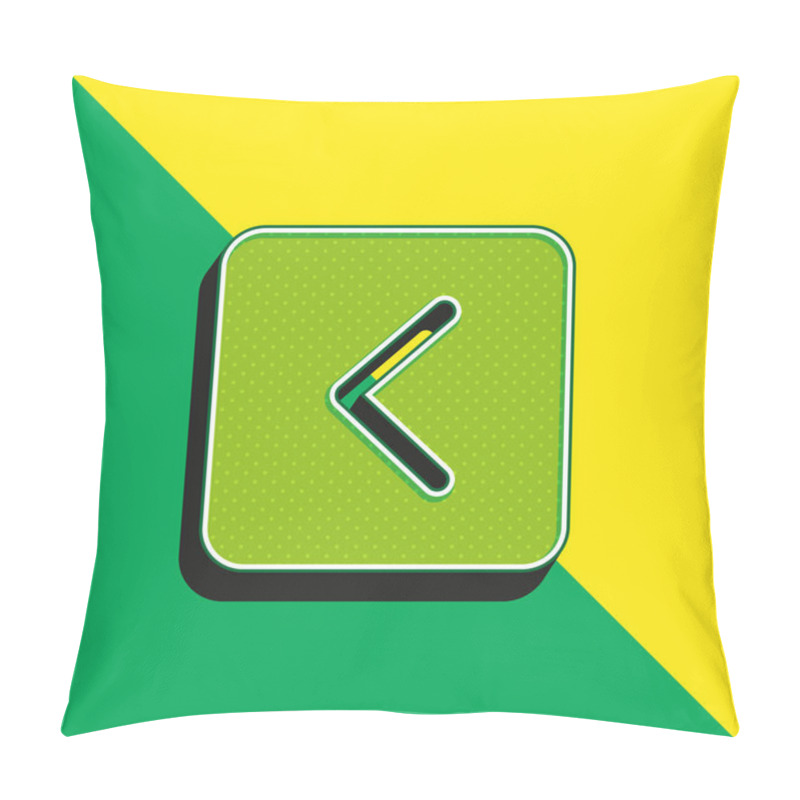 Personality  Bracket Green And Yellow Modern 3d Vector Icon Logo Pillow Covers