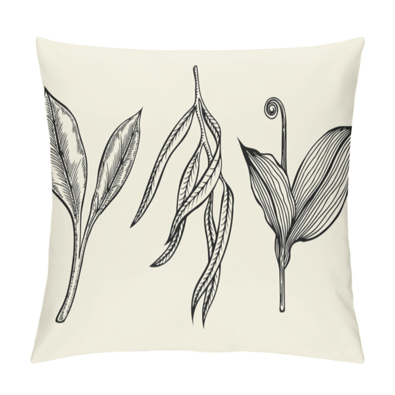 Personality  Hand Drawn Ink Sketch Spring Branches Pillow Covers