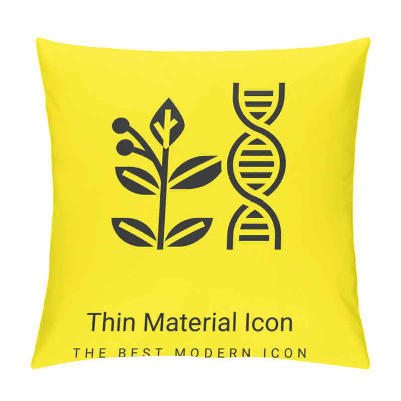 Personality  Biology Minimal Bright Yellow Material Icon Pillow Covers