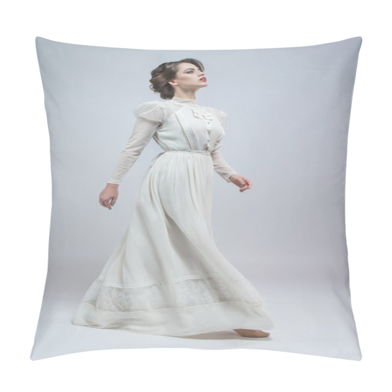 Personality  Sexy Woman In White Dress Pillow Covers