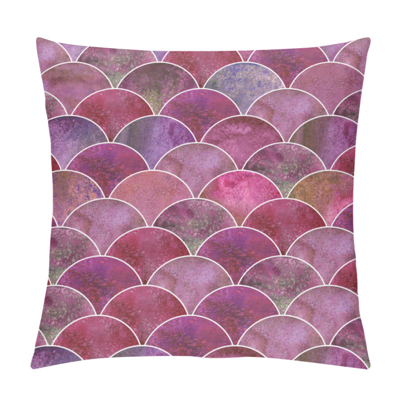 Personality  Fish Scale Wave Japanese Seamless Pattern Pillow Covers