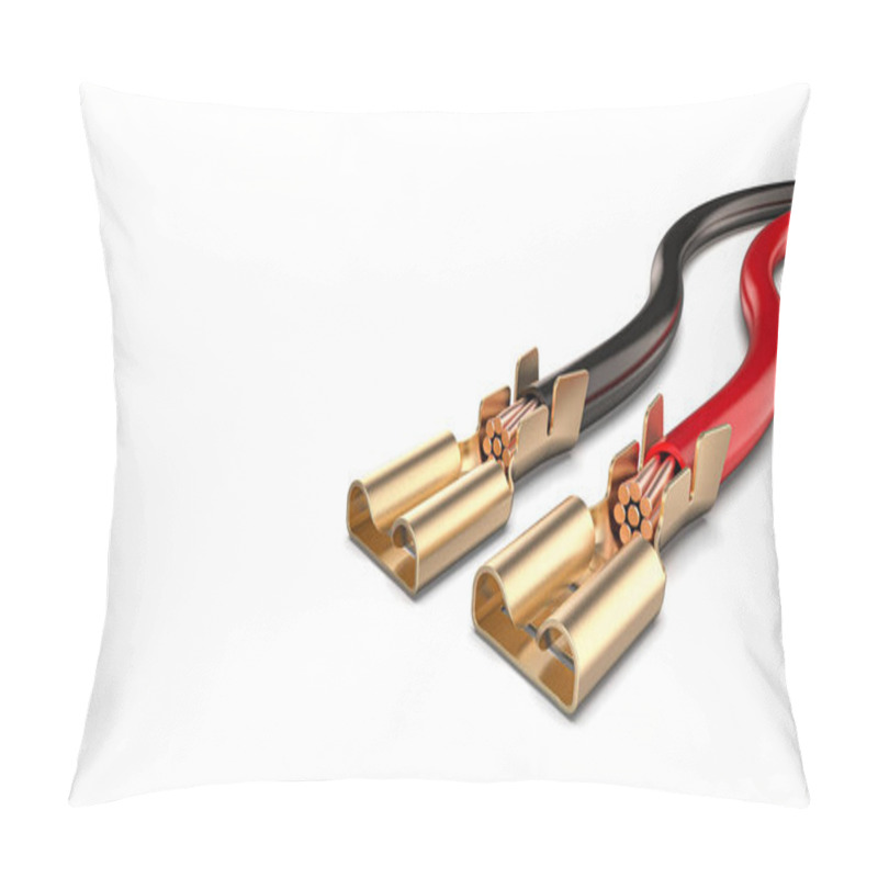 Personality  Brass Electrical Wire Connector. Template, Mockup. Pillow Covers