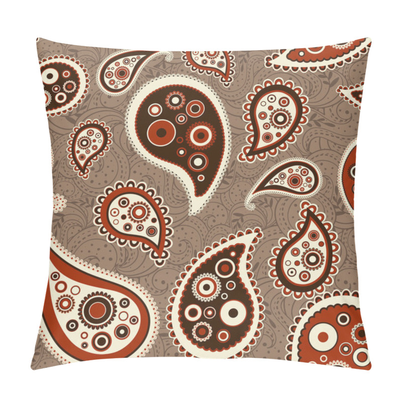 Personality  Vector Pattern Of Traditional Oriental Elements Paisley Pillow Covers