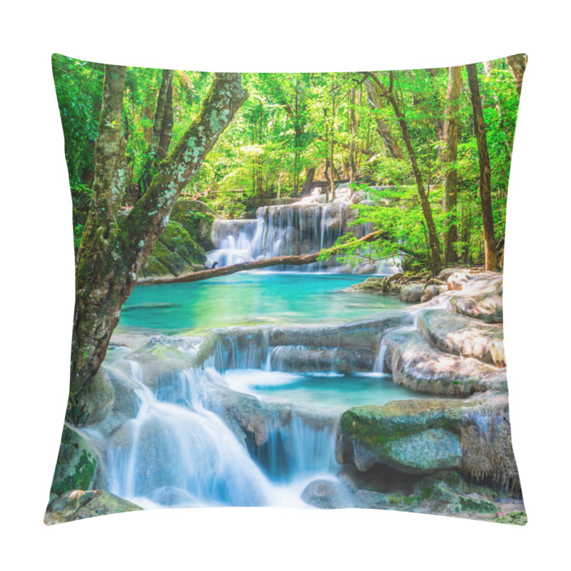 Personality  Cool Waterfall In Deep Forest Pillow Covers