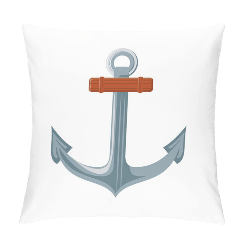 Personality  Ship Anchor On White Background Pillow Covers