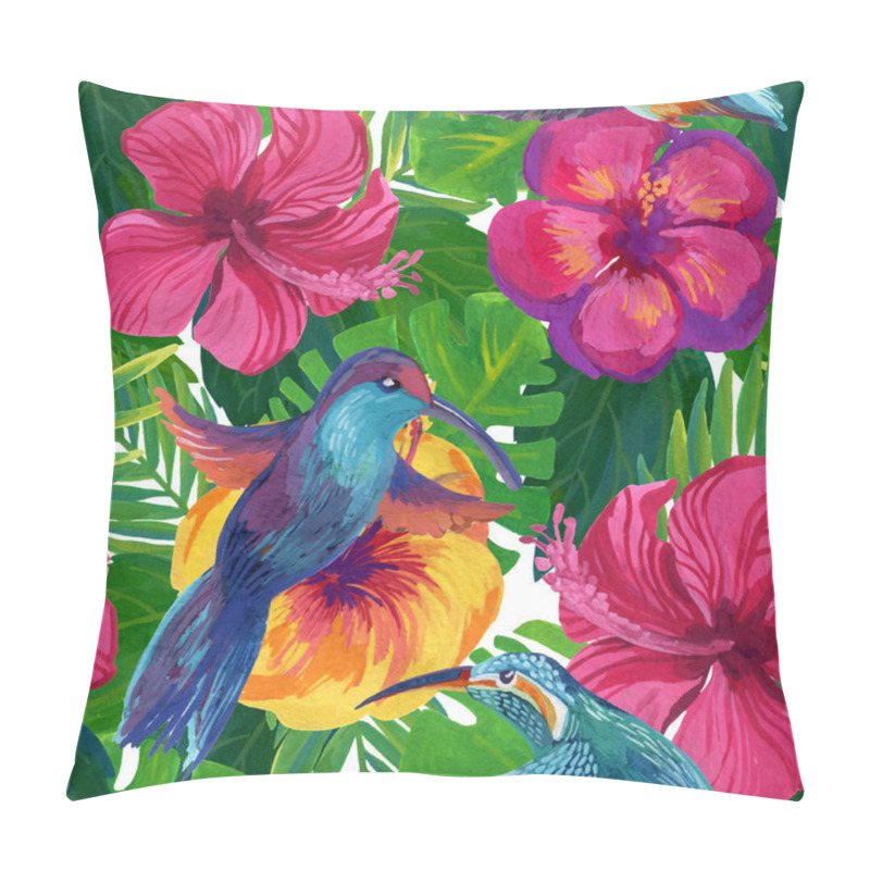 Personality  Hand Painted Hibiscus Flower Pillow Covers