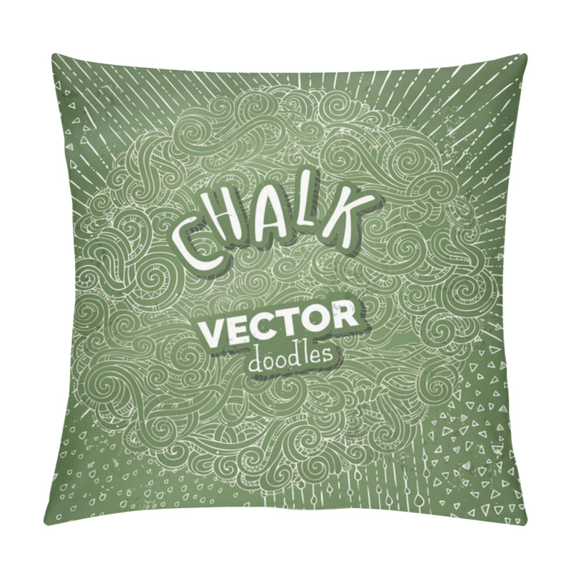 Personality   Doodles Swirls Background. Pillow Covers