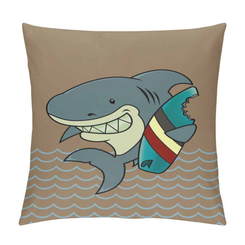 Personality  Cartoon Surfer Shark Pillow Covers