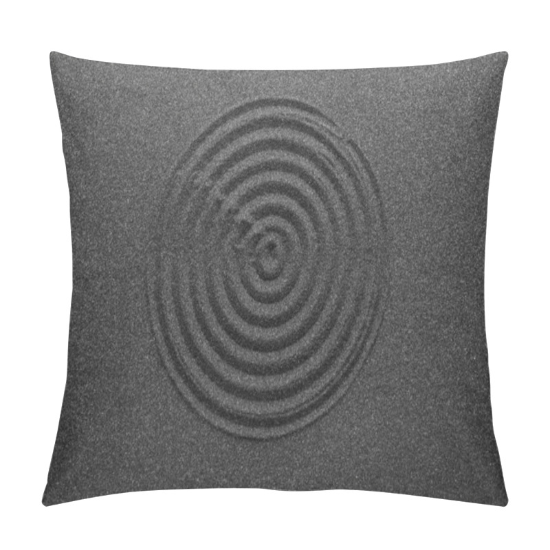 Personality  Black Sand With Beautiful Pattern, Top View. Zen Concept Pillow Covers