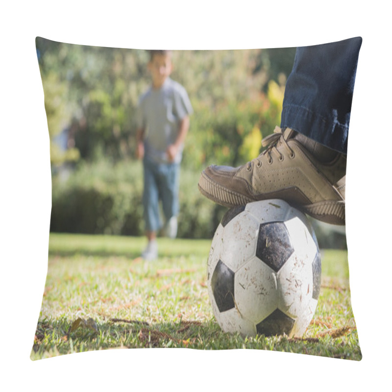 Personality  Child Running For The Football Pillow Covers