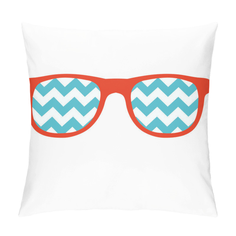 Personality  Glasses Icon In Flat Style Pillow Covers