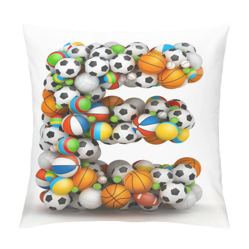 Personality  Letter E, Gaming Balls Alphabet Pillow Covers