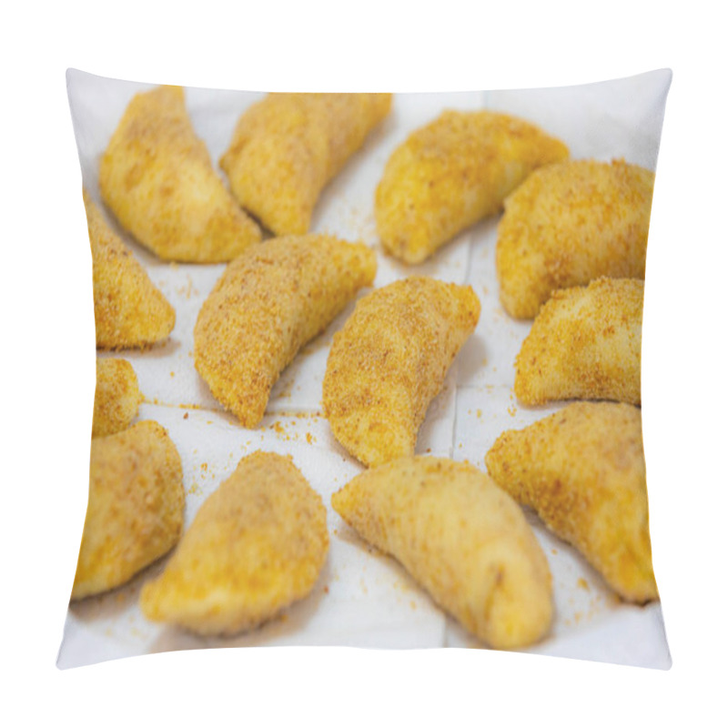 Personality  Traditional Snack Known As Risoles, Stuffed With Minced Meat And Fried Pillow Covers