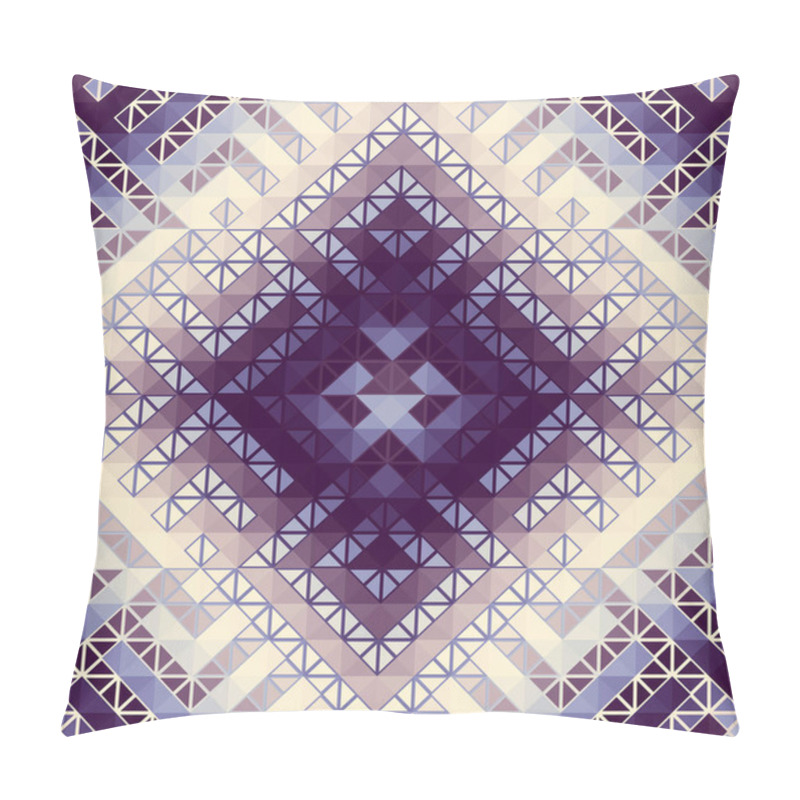 Personality  Abstract Seamless Tileable Pattern. Triangles Aztec Background. Vector Image. Pillow Covers