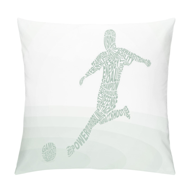 Personality  Soccer. Kicks The Ball. Vector Illustration. Pillow Covers