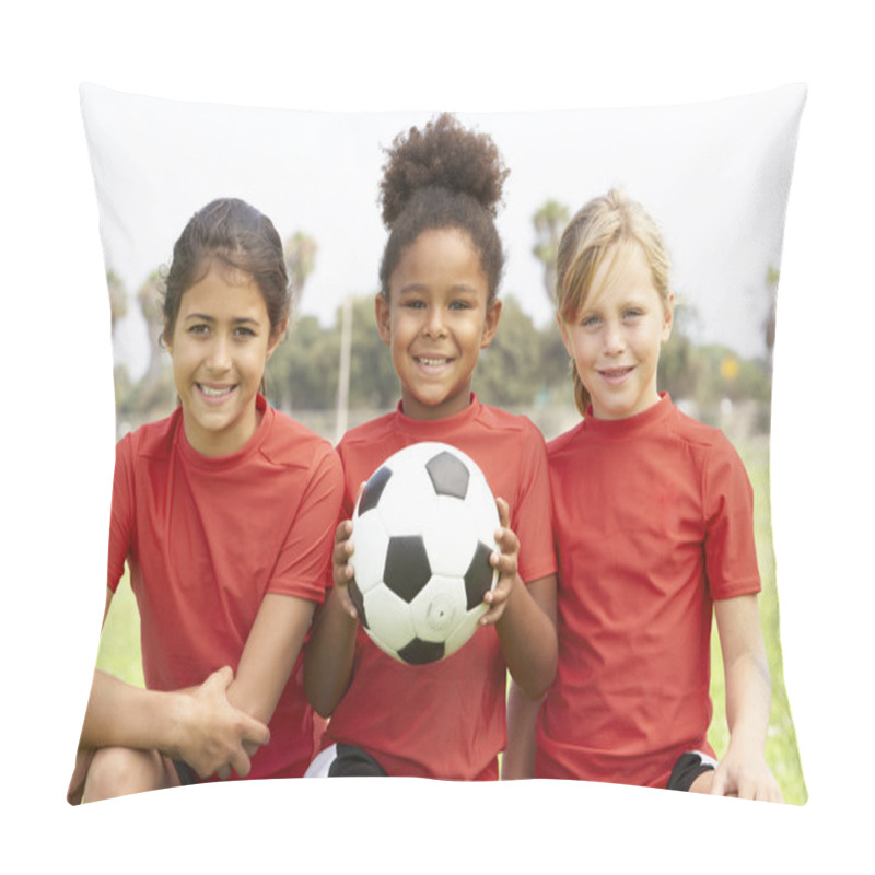 Personality  Young Girls In Football Team Pillow Covers