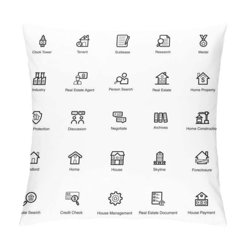 Personality  Get Your Best Real Estate Vectors With Variety Of Contexts Pertaining To Property Agency, Housing Scheme And Construction. Go Ahead, Start Downloading!  Pillow Covers