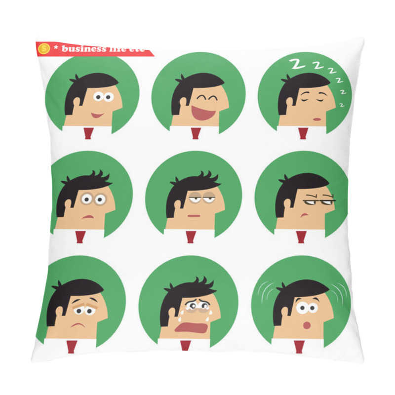 Personality  Business Facial Emotions Pillow Covers