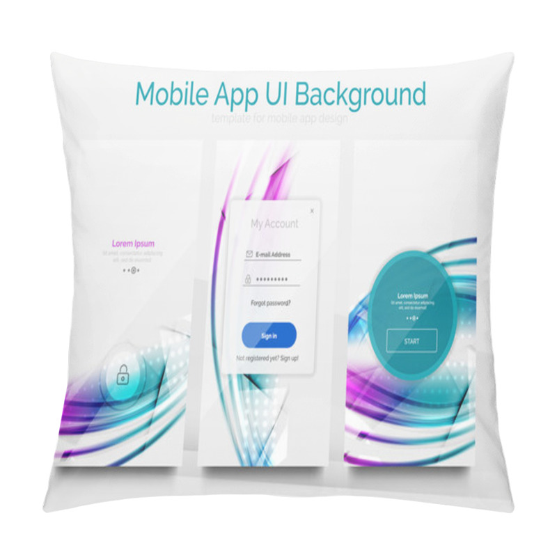 Personality  Mobile Application Interface Background Design Pillow Covers