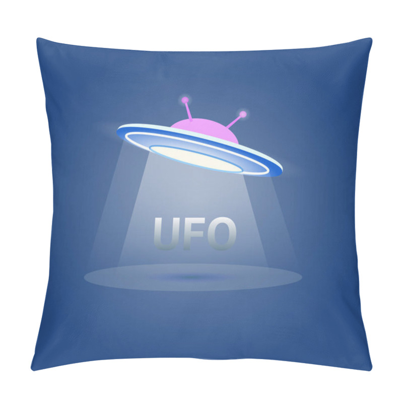 Personality  UFO Flying Saucer Icon Isolated. Ufo Logo Element. Ufo Vector Illustration On White Background. Cartoon Style. Liens Icon. Flying Saucer Concept. Pillow Covers