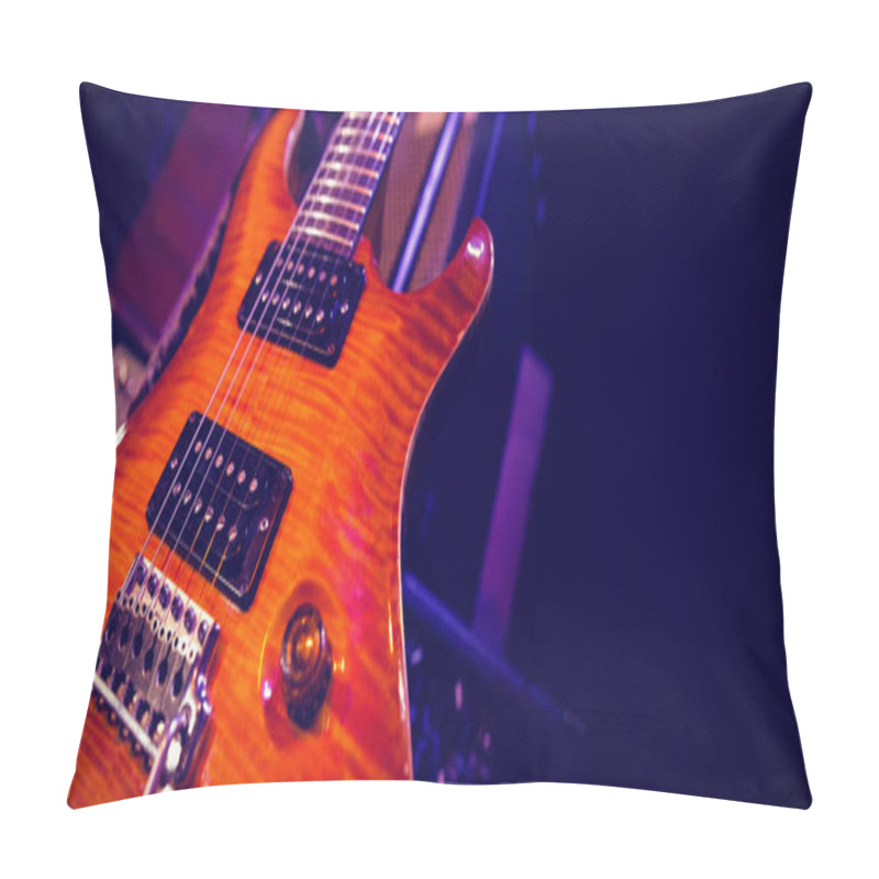 Personality  Electronic Guitar In Recording Studio Pillow Covers