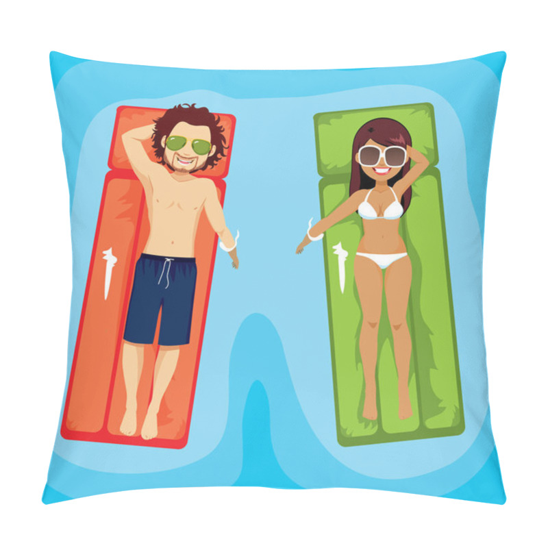 Personality  Couple Inflatable Swimming Pool Pillow Covers